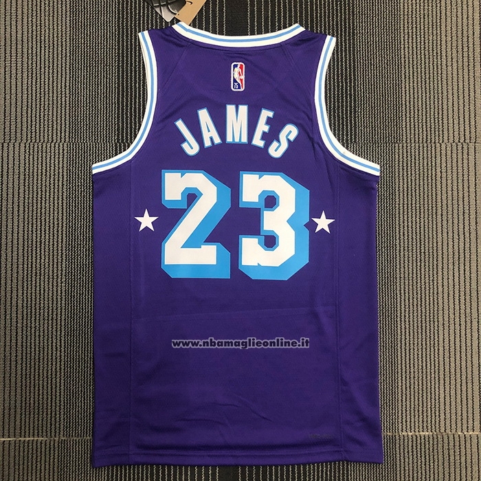 Maglia Los Angeles Lakers Kobe Bryant #23 Citta Edition 2021-22 Viola